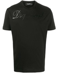 T-shirt à col rond imprimé noir DSQUARED2