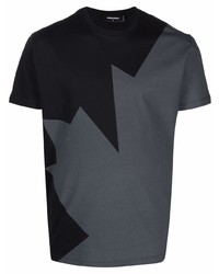 T-shirt à col rond imprimé noir DSQUARED2