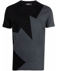 T-shirt à col rond imprimé noir DSQUARED2