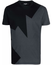 T-shirt à col rond imprimé noir DSQUARED2