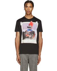 T-shirt à col rond imprimé noir DSQUARED2