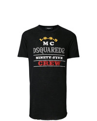 T-shirt à col rond imprimé noir DSQUARED2