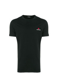 T-shirt à col rond imprimé noir DSQUARED2