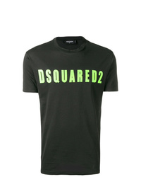 T-shirt à col rond imprimé noir DSQUARED2