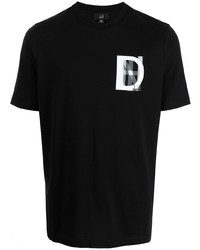T-shirt à col rond imprimé noir Dunhill
