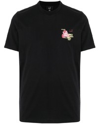 T-shirt à col rond imprimé noir Dunhill
