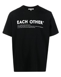 T-shirt à col rond imprimé noir Each X Other