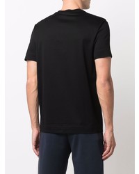 T-shirt à col rond imprimé noir Emporio Armani