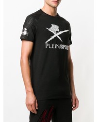 T-shirt à col rond imprimé noir Plein Sport