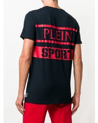 T-shirt à col rond imprimé noir Plein Sport