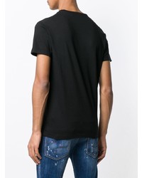 T-shirt à col rond imprimé noir DSQUARED2