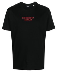 T-shirt à col rond imprimé noir EGONlab