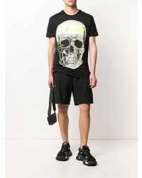 T-shirt à col rond imprimé noir Philipp Plein