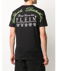 T-shirt à col rond imprimé noir Philipp Plein