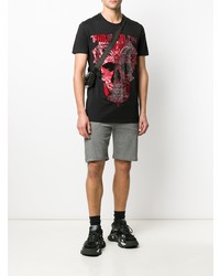 T-shirt à col rond imprimé noir Philipp Plein