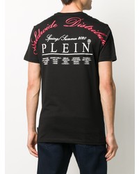 T-shirt à col rond imprimé noir Philipp Plein