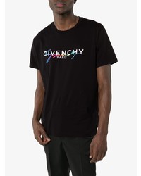 T-shirt à col rond imprimé noir Givenchy