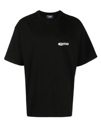 T-shirt à col rond imprimé noir Enterprise Japan