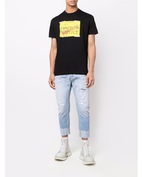 T-shirt à col rond imprimé noir DSQUARED2