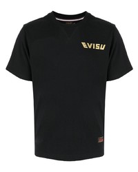 T-shirt à col rond imprimé noir Evisu