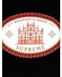 T-shirt à col rond imprimé noir Supreme