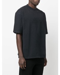 T-shirt à col rond imprimé noir Balenciaga