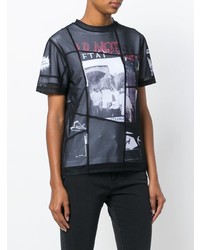 T-shirt à col rond imprimé noir McQ Alexander McQueen