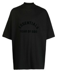 T-shirt à col rond imprimé noir FEAR OF GOD ESSENTIALS