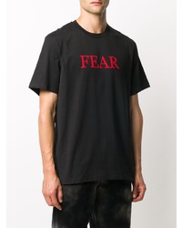 T-shirt à col rond imprimé noir MSGM