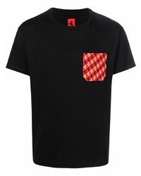 T-shirt à col rond imprimé noir Ferrari