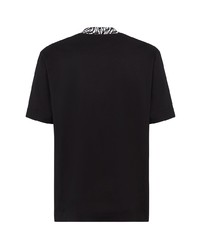 T-shirt à col rond imprimé noir Fendi