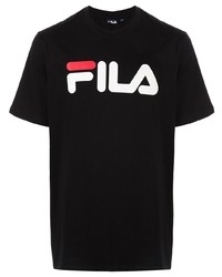 T-shirt à col rond imprimé noir Fila
