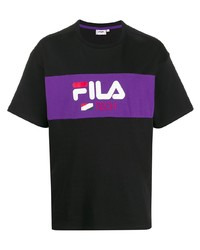 T-shirt à col rond imprimé noir Fila