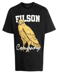 T-shirt à col rond imprimé noir Filson
