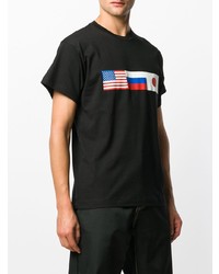 T-shirt à col rond imprimé noir Gosha Rubchinskiy