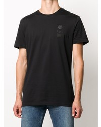 T-shirt à col rond imprimé noir Philipp Plein