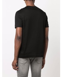 T-shirt à col rond imprimé noir Emporio Armani