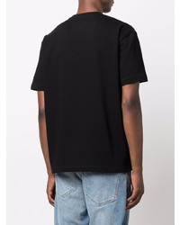 T-shirt à col rond imprimé noir Emporio Armani