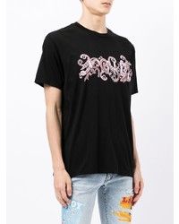 T-shirt à col rond imprimé noir Amiri