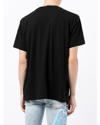 T-shirt à col rond imprimé noir Amiri