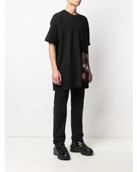 T-shirt à col rond imprimé noir Raf Simons