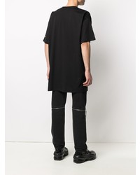 T-shirt à col rond imprimé noir Raf Simons