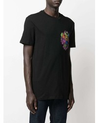 T-shirt à col rond imprimé noir Philipp Plein