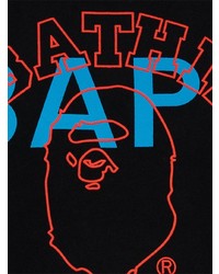 T-shirt à col rond imprimé noir A Bathing Ape