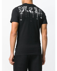 T-shirt à col rond imprimé noir Philipp Plein