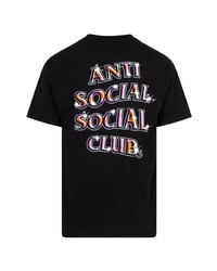 T-shirt à col rond imprimé noir Anti Social Social Club