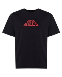 T-shirt à col rond imprimé noir GALLERY DEPARTMENT