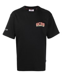 T-shirt à col rond imprimé noir Gcds