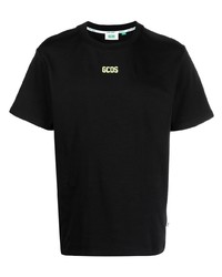 T-shirt à col rond imprimé noir Gcds