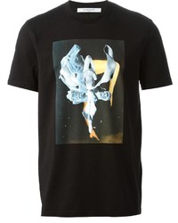 T-shirt à col rond imprimé noir Givenchy